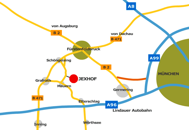 Landkarte zum Jexhof